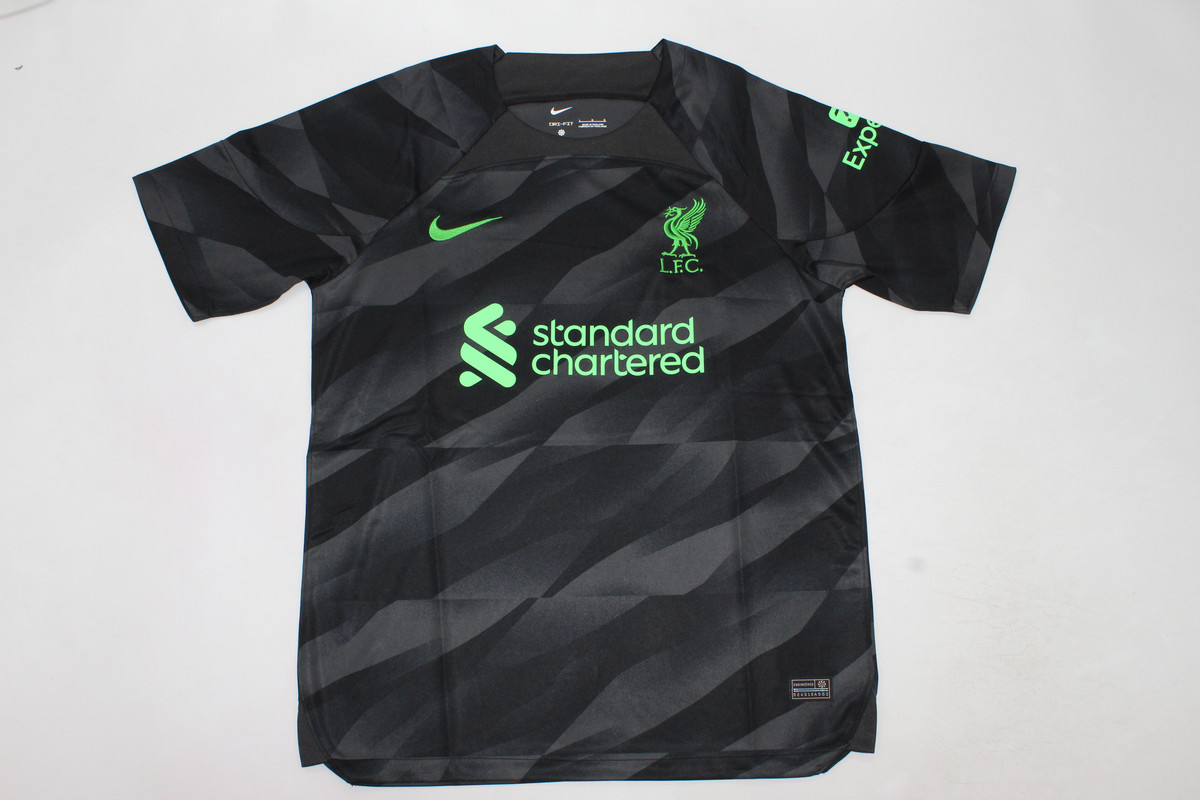 AAA Quality Liverpool 23/24 GK Black/Green Soccer Jersey